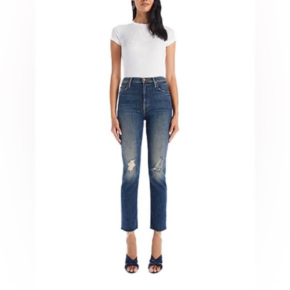 MOTHER High Waisted Rider Ankle Fray -30 euc
